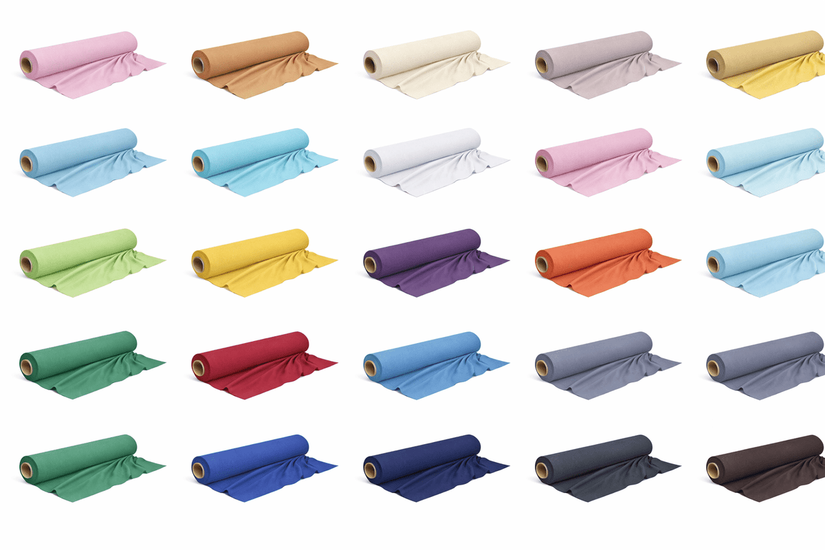 Deco molton flanel 140 g/m² – 25 rollen flanel in verschillende kleuren