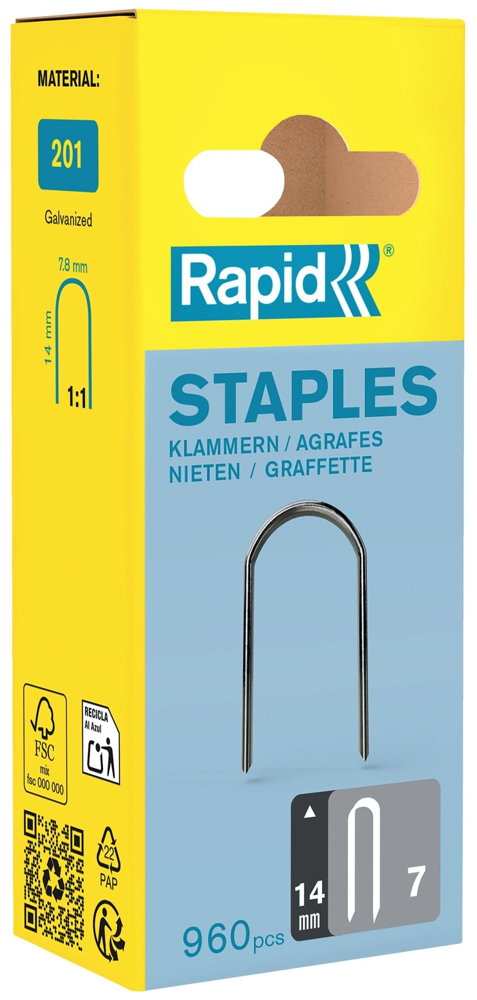 Kabelnieten 7/14 mm (gegalvaniseerd) 960 stuks - Tools - 3BUTE