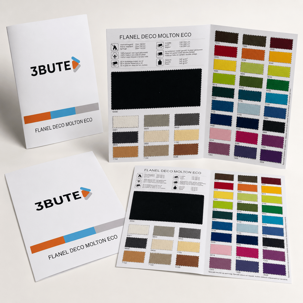 Sample kaart · Deco Molton ECO - sample - 3BUTE