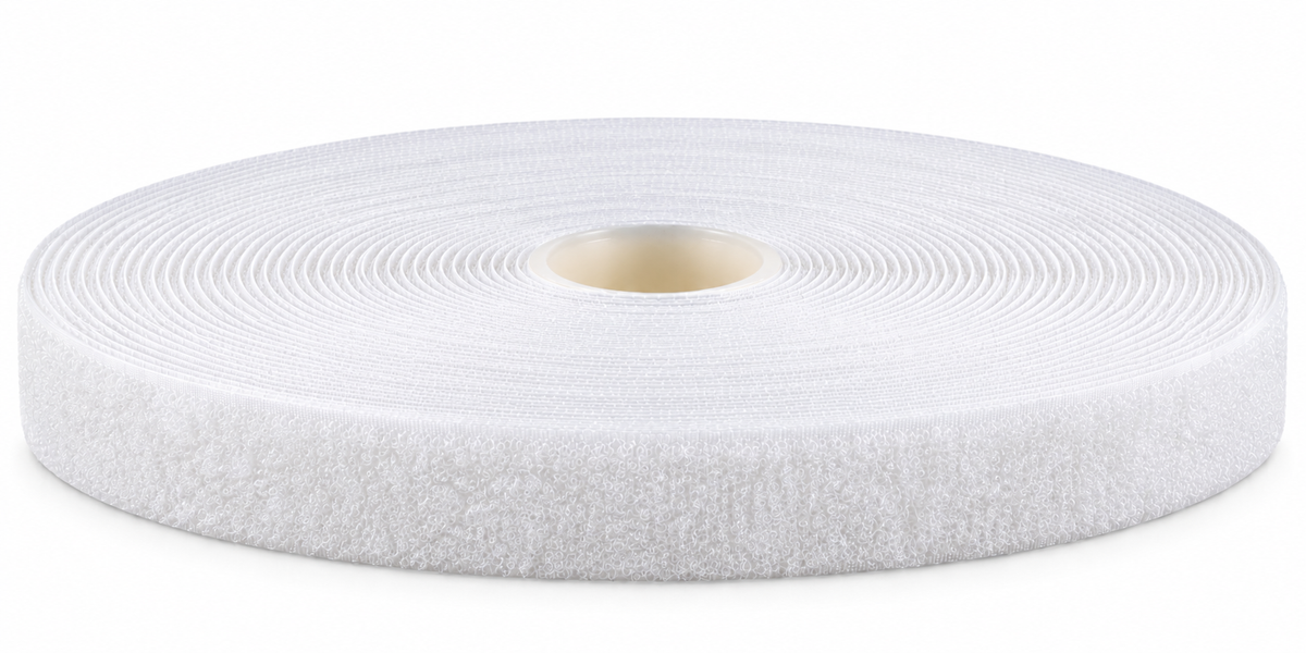 Velcro · cinta de bucle blanca · cinta de gancho y bucle autoadhesiva K64 · PA/PES · 25 mm · rollo de 25 m