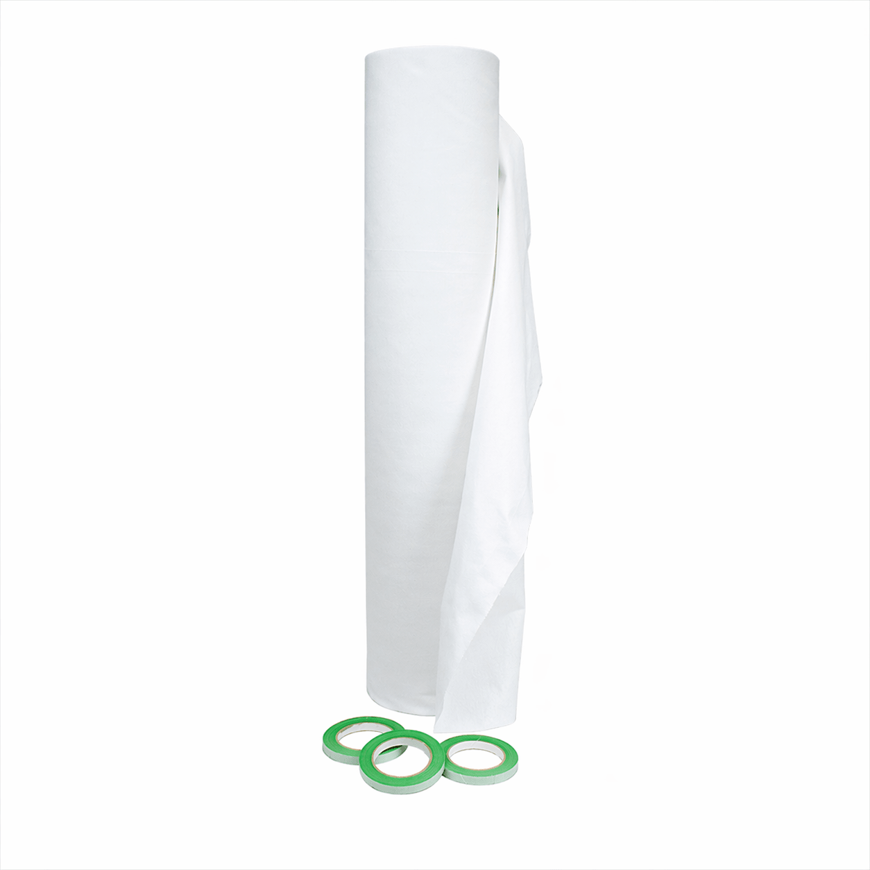 Premium flanel · 100 cm · wit (0301) · rol 30m · met tape - Pre - cut flanel - 3BUTE